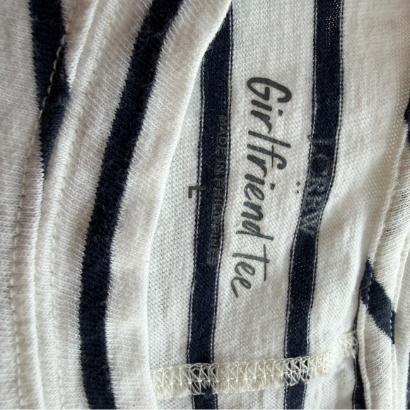 Five J Crew Girlfriend Tees in solid and stripes size large - Picture 3 of 8